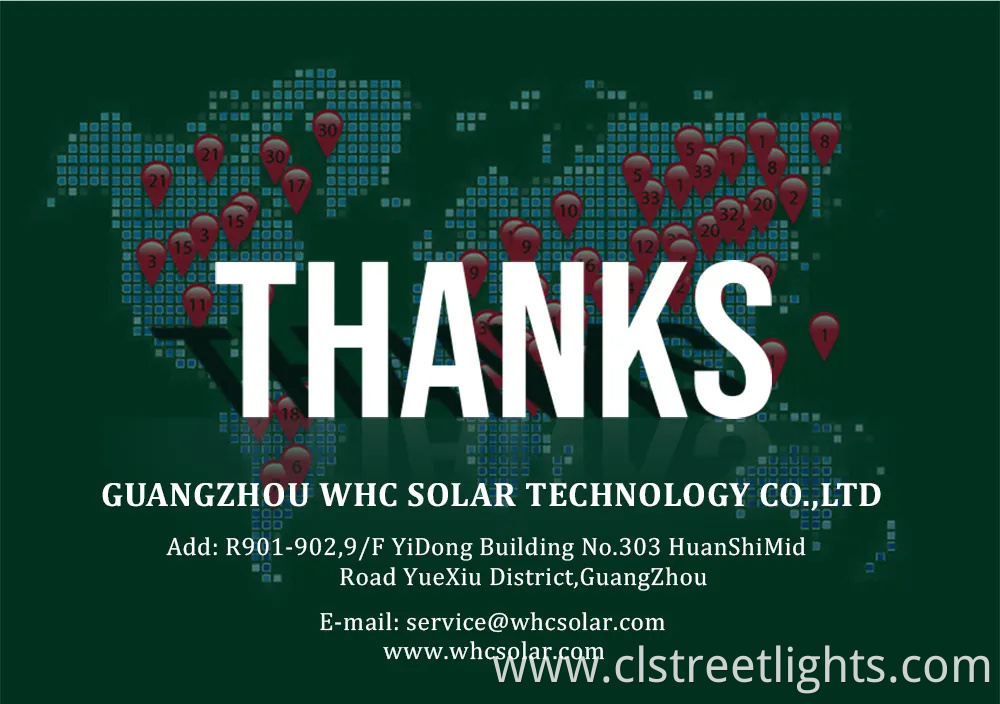 Whc IP65 All in Two Intergrated Split Solar Panel LED Street Light